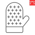 Oven glove line icon Royalty Free Stock Photo