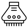 Oven hood icon outline vector. Stainless venting system