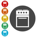 Oven Icon, Stove Icon, stove icon flat