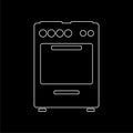 Oven icon, Stove Icon on dark background