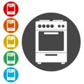 Oven Icon, Stove Icon