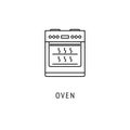 Oven. Kitchen appliances icon Royalty Free Stock Photo