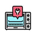 oven kitchen repair color icon vector illustration