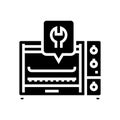 oven kitchen repair glyph icon vector illustration