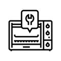 oven kitchen repair line icon vector illustration