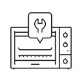 oven kitchen repair line icon vector illustration