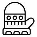 Oven mitt icon outline vector. Thermal insulated gloves
