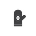 Oven mitt icon vector