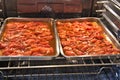 Oven Roasting Tomatoes for Paste Royalty Free Stock Photo