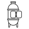 Oven smokehouse icon outline vector. Bbq grill