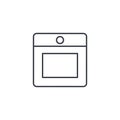 Oven stove thin line icon. Linear vector symbol