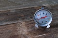 Oven thermometer with analog dial, measure of temperatures Royalty Free Stock Photo