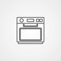 Oven vector icon sign symbol