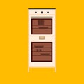 Oven vector illustration appliance cooking kitchen. Icon stove equipment domestic food. Kitchenware chef power machine