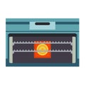 Oven vector illustration appliance cooking kitchen. Icon stove equipment domestic food. Kitchenware chef power machine