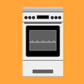 Oven vector illustration appliance cooking kitchen. Icon stove equipment domestic food. Kitchenware chef power machine