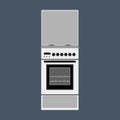 Oven vector illustration appliance cooking kitchen. Icon stove equipment domestic food. Kitchenware chef power machine