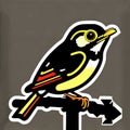 Ovenbird Animal Style Print Design Logo. Generative AI.