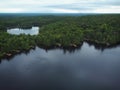 Buckskin Lake Aerial Crown Land Tory Hill Ontario Canada