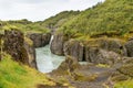 Bruarhlod Canyon on the Hvita River, a shortly from Gullfoss Waterfall in the Hrunamannahrepp area of Iceland Royalty Free Stock Photo