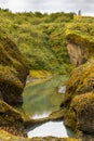 Bruarhlod Canyon on the Hvita River, a shortly from Gullfoss Waterfall in the Hrunamannahrepp area of Iceland Royalty Free Stock Photo