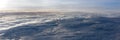 Fantastic panoramic background with clouds