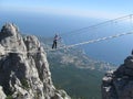 Over the Crimean Coast: Roap Bridge Royalty Free Stock Photo