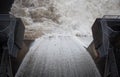 Over the dam spillway Royalty Free Stock Photo