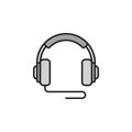 Over-Ear Wired Headphones vector icon or symbol