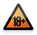 Over eighteen sign Royalty Free Stock Photo