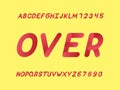 Over font. Vector alphabet Royalty Free Stock Photo