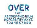 Over font. Vector alphabet Royalty Free Stock Photo
