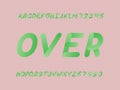 Over font. Vector alphabet Royalty Free Stock Photo