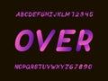 Over font. Vector alphabet Royalty Free Stock Photo