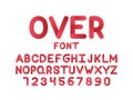 Over font. Vector alphabet letters Royalty Free Stock Photo