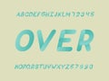 Over font. Vector alphabet Royalty Free Stock Photo
