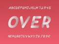 Over font. Vector alphabet Royalty Free Stock Photo