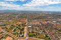 Over Gilbert, Arizona looking east along Ray Road