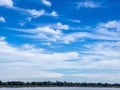 Fluffy clouds blue sky background Royalty Free Stock Photo