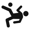 Over head soccer kick icon, simple style