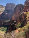 Over look to Angels Landing, zion national park, utah Royalty Free Stock Photo