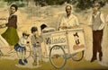 Wall painting of the traditional ice sellers in Alicante - Spain