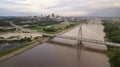 Over the Missouri River Bridge Architecture Rush Hour Traffic KCMO Royalty Free Stock Photo