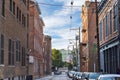 Over the Rhine district in Downtown Cincinnati, Ohio in the Wash Royalty Free Stock Photo