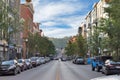 Over the Rhine district in Downtown Cincinnati, Ohio in the Wash