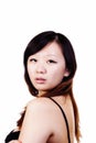 Over The Shoulder Portrait Attractive Chinese Woman Royalty Free Stock Photo