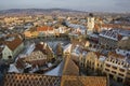 Over the sibiu city center Royalty Free Stock Photo