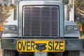 Over Size sign semi tractor trailer