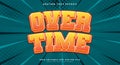 Over Time vector editable text effect Template Royalty Free Stock Photo