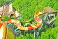 Sunway Lagoon water theme park over view Royalty Free Stock Photo